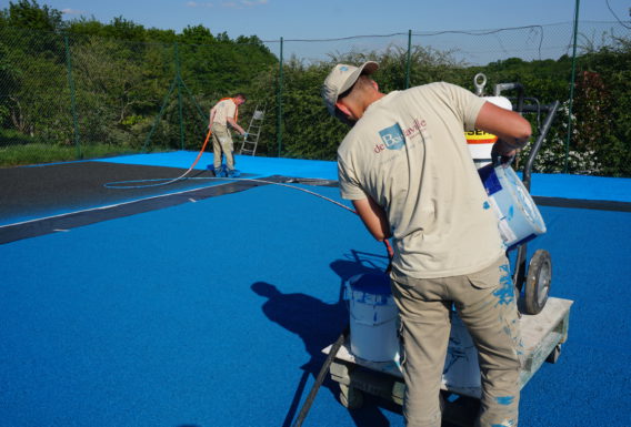 rénovation terrain de tennis